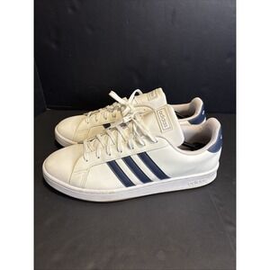 Size 14 - Adidas Grand Court White Crew Navy Gum